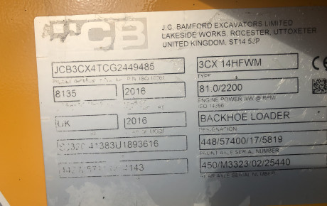 2017 JCB 3CX Contractor Backhoe Loaderfor sale on Plantmaster UK