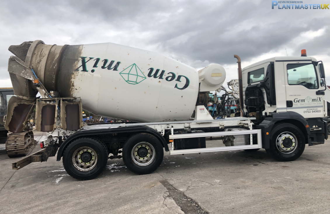 MAN  TGM 26.340 , 6×4 Cement mixer truck for sale on Plantmaster UK County Durham England United Kingdom