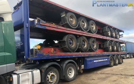 Stack of 5 x13.6 metre triaxle flat Trailors BPW a for sale on Plantmaster UK