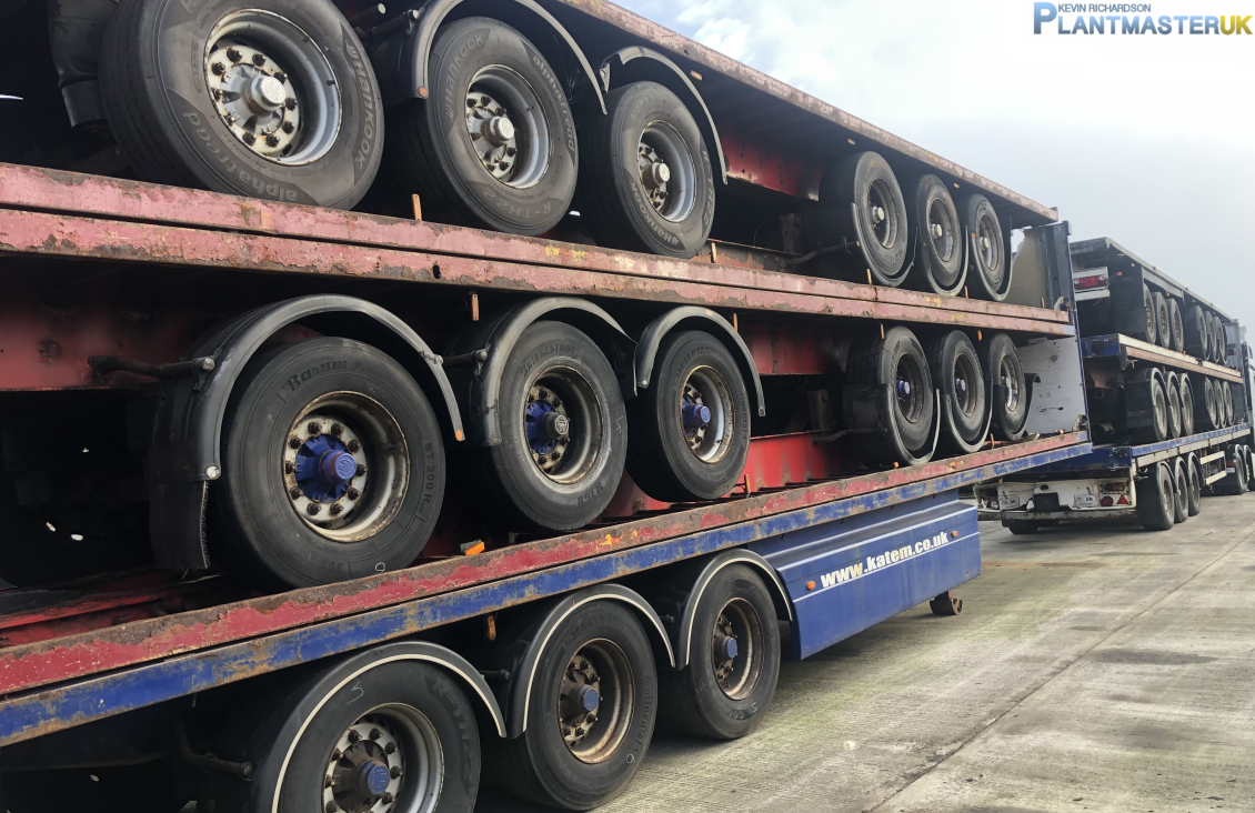 Stack of 5x 13.6 Mtr flat Trailors BPW for sale on Plantmaster UK County Durham England United Kingdom