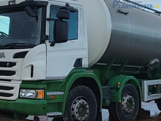 Scania P410 ,8×2 stainless steel milk tanker