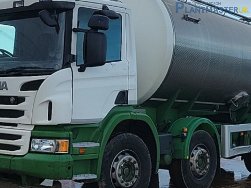 Scania P410 ,8×2 stainless steel milk tanker