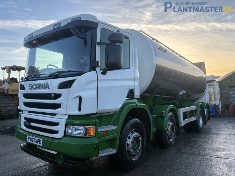 Scania P410 ,8×2 stainless steel milk tanker