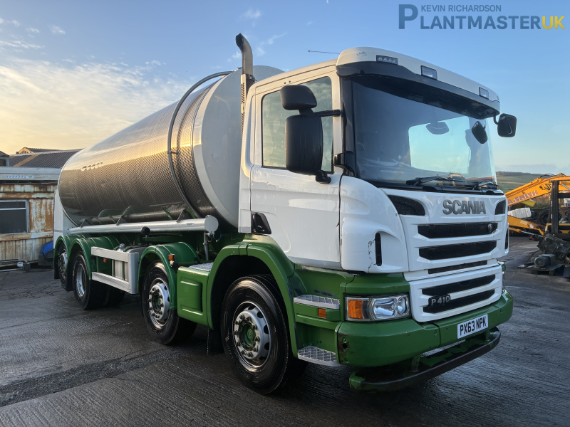 Scania P410 8×2 Stainless Steel Milk Tankerfor sale on Plantmaster UK