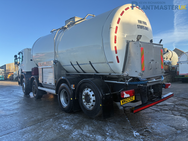 Scania P340, 8×2 stainless stainless steel milk tankerfor sale on Plantmaster UK