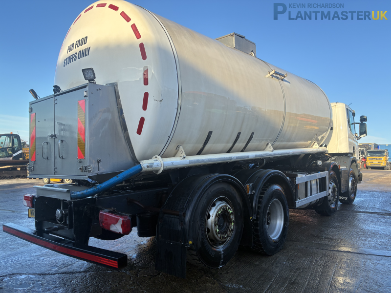 Scania P340, 8×2 stainless stainless steel milk tankerfor sale on Plantmaster UK
