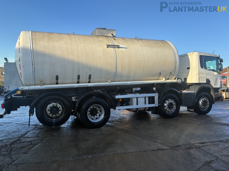 Scania P340, 8×2 stainless stainless steel milk tankerfor sale on Plantmaster UK